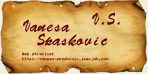 Vanesa Spasković vizit kartica